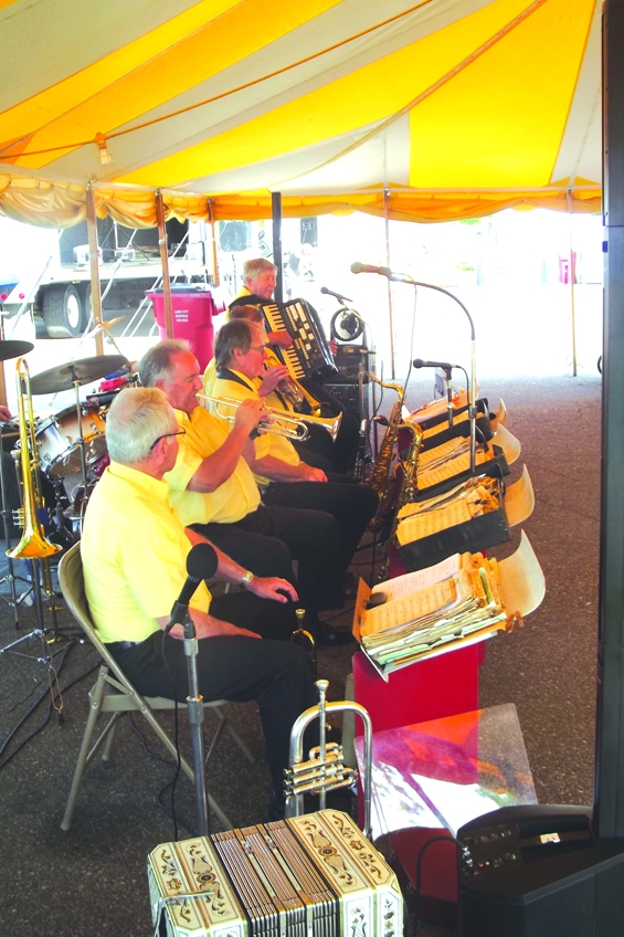 The Polka Dots entertained guests at the Firemen's Dance July 2.  They were the afternoon band.